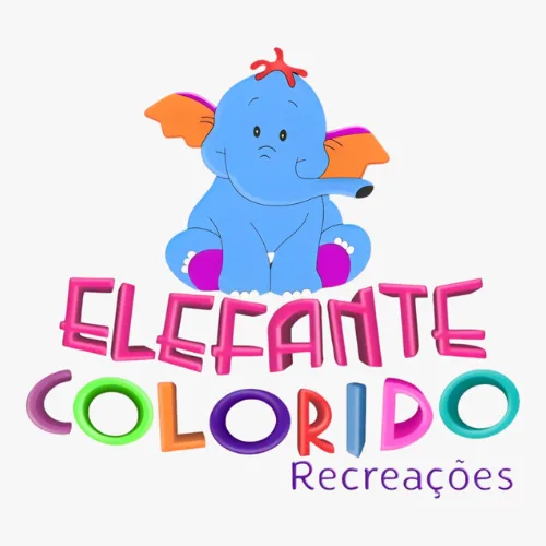 Elefante Colorido Logo